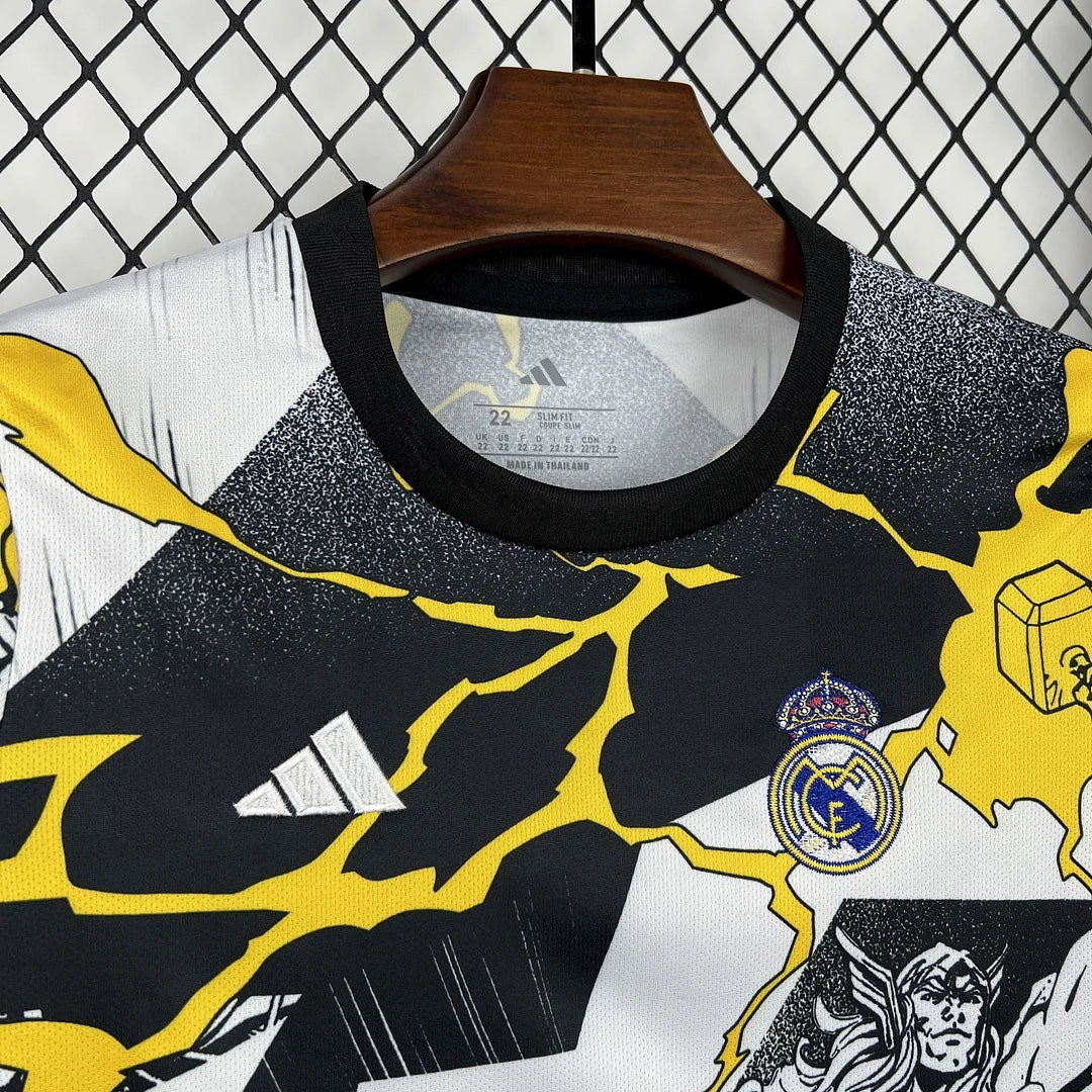 2025/2026 Real Madrid Collaboration With Marvel Football Shirt 1:1 Kids Size