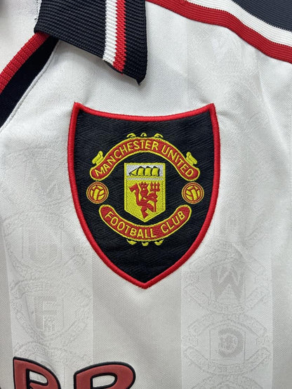1998/1999 Retro Manchester United Away White Football Shirt 1:1