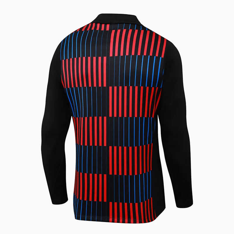 2024/2025 Barcelona Half-Pull Training Suit Red Blue Jersey Set