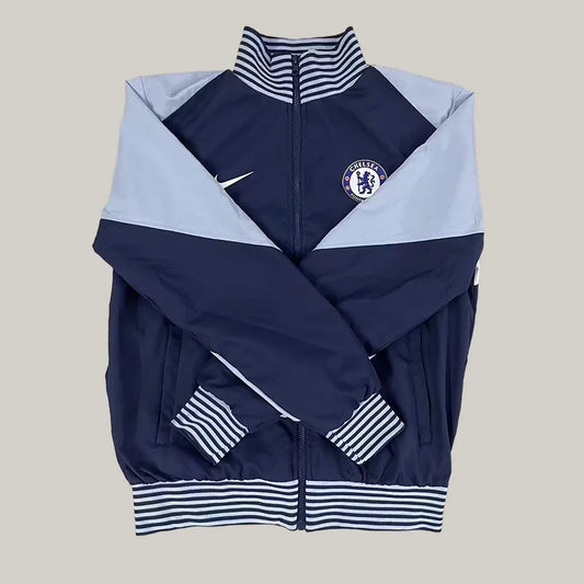 2025 Chelsea Windbreaker Blue with Gray Soccer Jersey 1:1