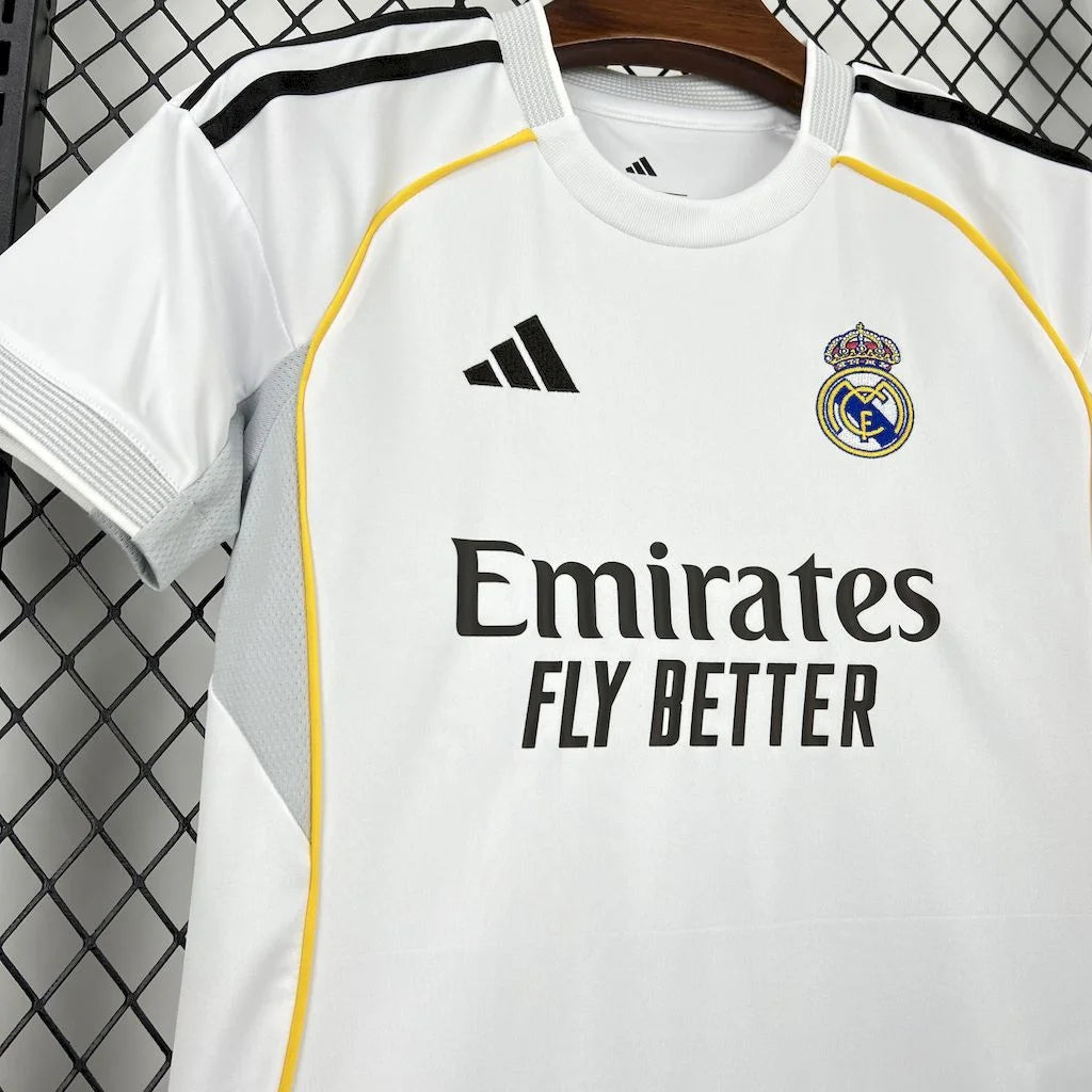 2025/2026 Real Madrid Home Football Jersey 1:1 Kids Size