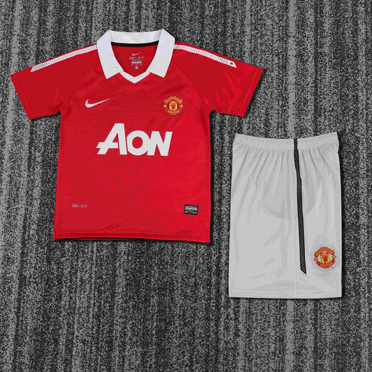 2010-2011 Retro Manchester United Home Football Shirt 1:1 Kids Size