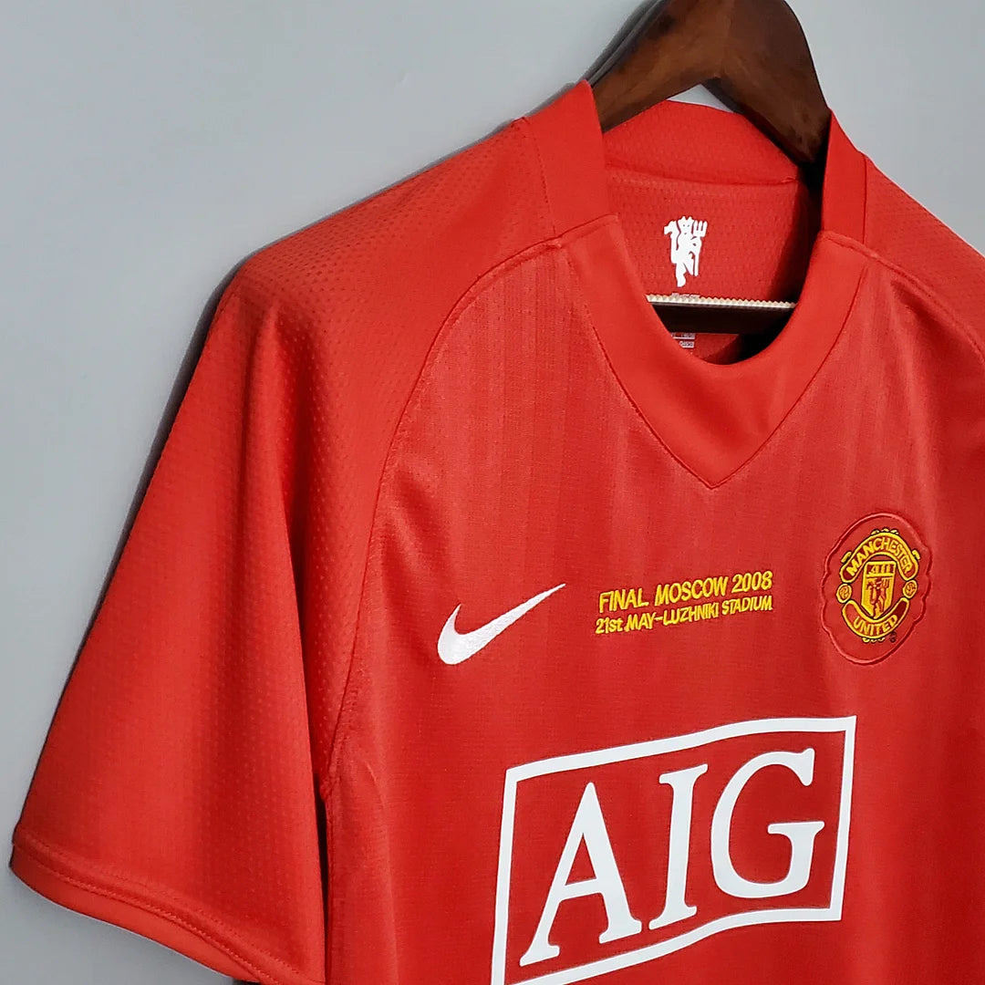 2007/2008 Retro Manchester United Home Champions League Edition Football Shirt 1:1