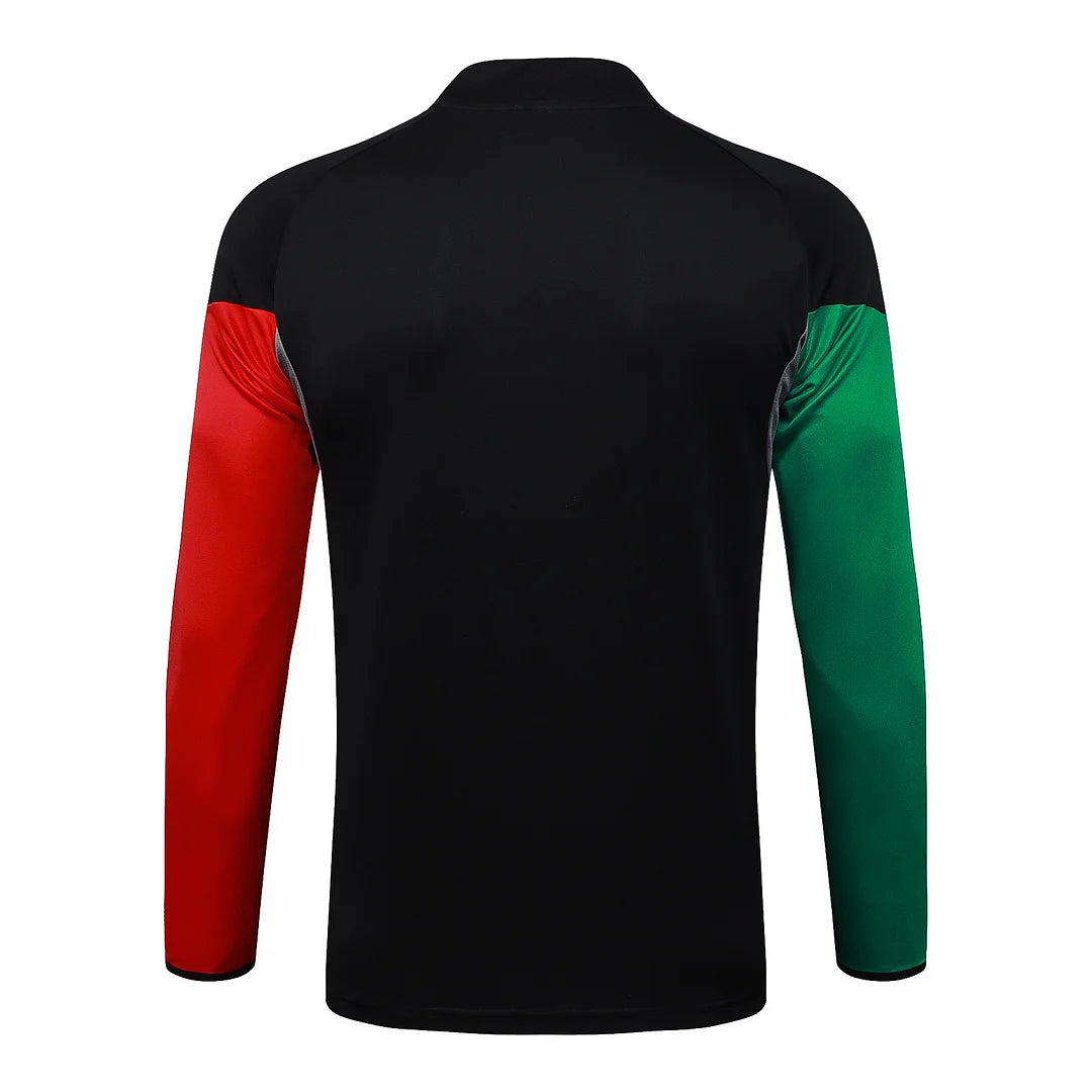 2025/2026 Arsenal Half-Pull Training Suit Black Football Shirt 1:1 Set 01