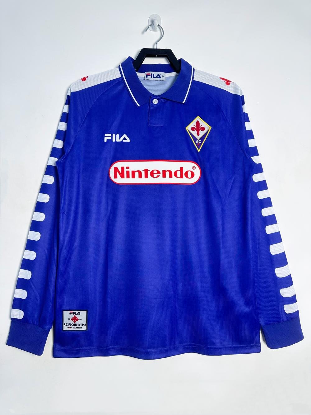 1998/1999 Retro Long Sleeve Fiorentina Home Soccer Jersey 1:1