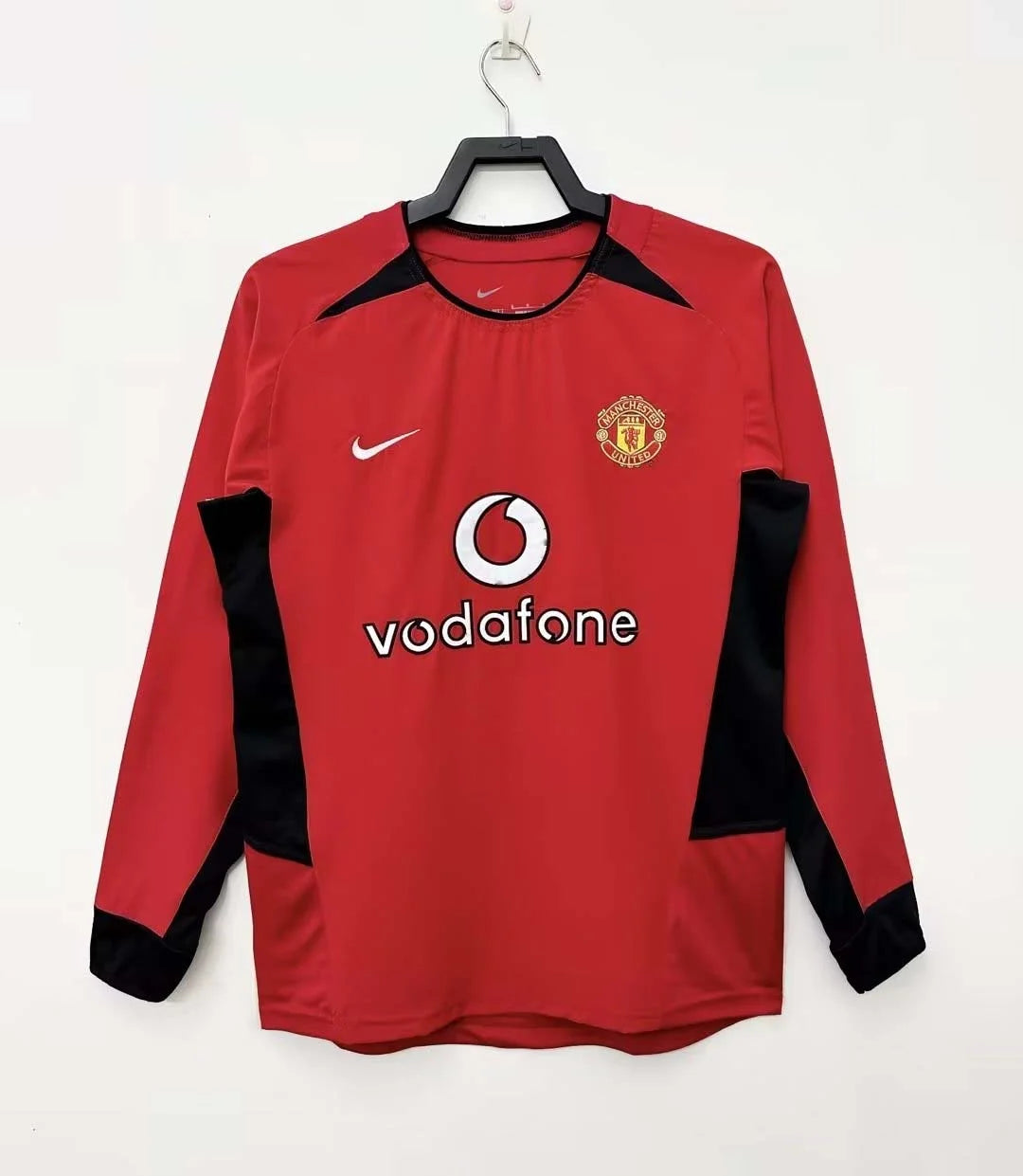 2002-2004 Retro Long Sleeve Manchester United Home Football Shirt 1:1