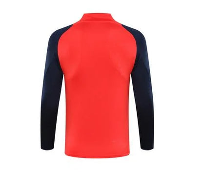 2024/2025 Manchester United Half-Pull Training Suit Red Blue Football Shirt 1:1 Set