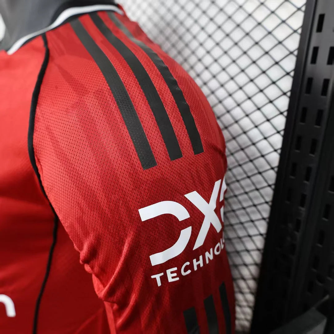 2025/2026 Long Sleeve Player Version Manchester United Home Football Shirt 1:1