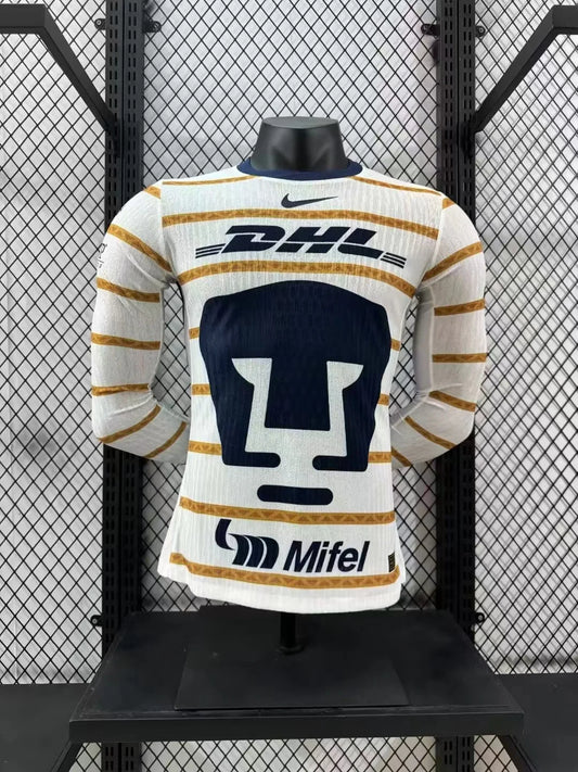 2024/2025 Long Sleeve Pumas UNAM Home Player Version Football Shirt 1:1