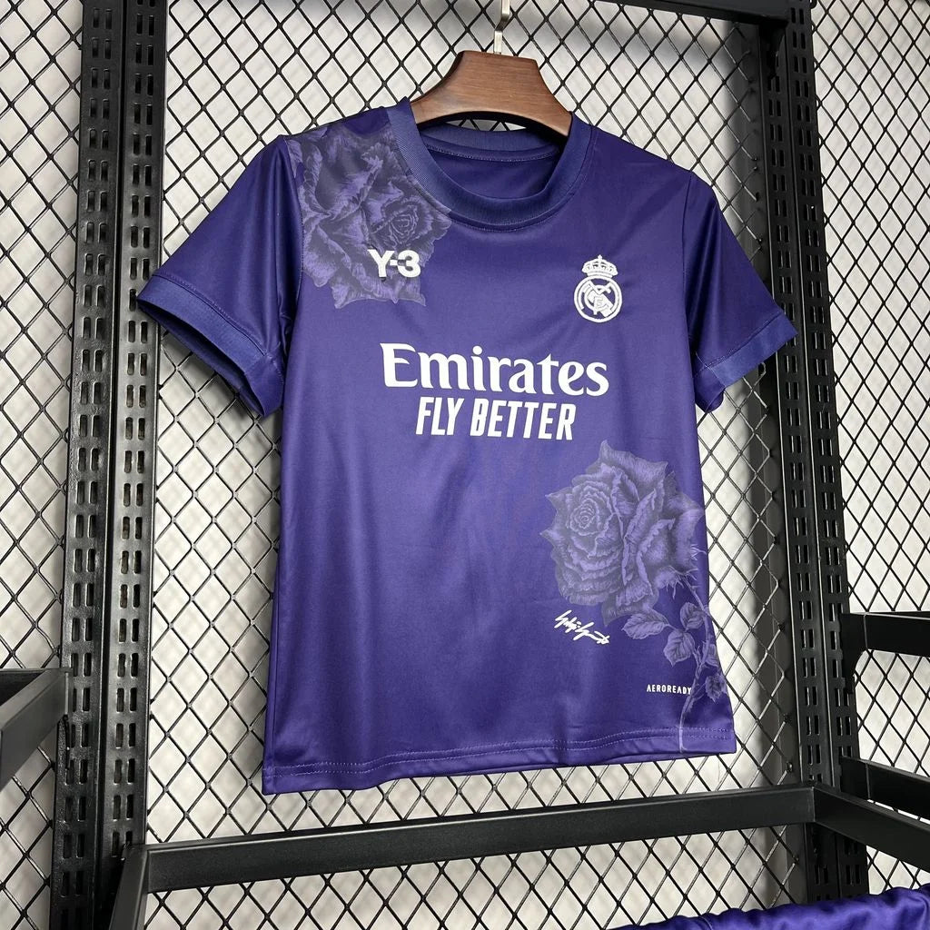 2024/2025 Real Madrid Y-3 Special Edition Purple Football Shirt 1:1 Kids Size