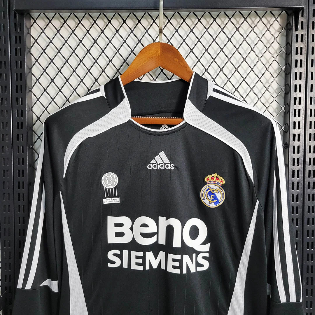 2006/2007 Retro Long Sleeve Real Madrid Away Jersey 1:1