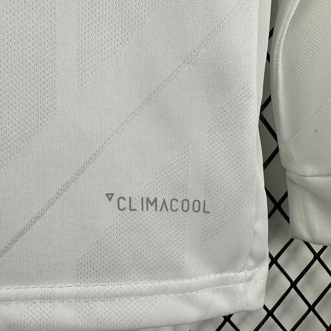 2017/2018 Retro Long Sleeve Real Madrid Home Football Shirt 1:1 Kids Size