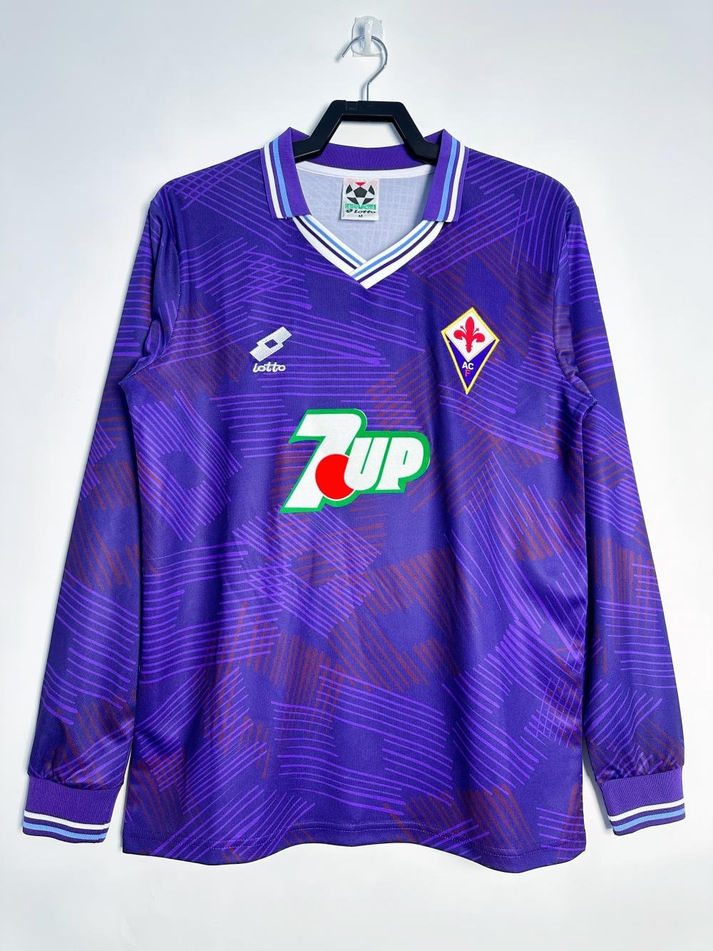 1992/1993 Retro Long Sleeve Fiorentina Home Soccer Jersey 1:1