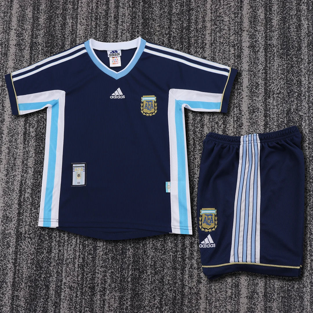 1998 Retro Argentina National Team Away Jersey 1:1 Kids Size