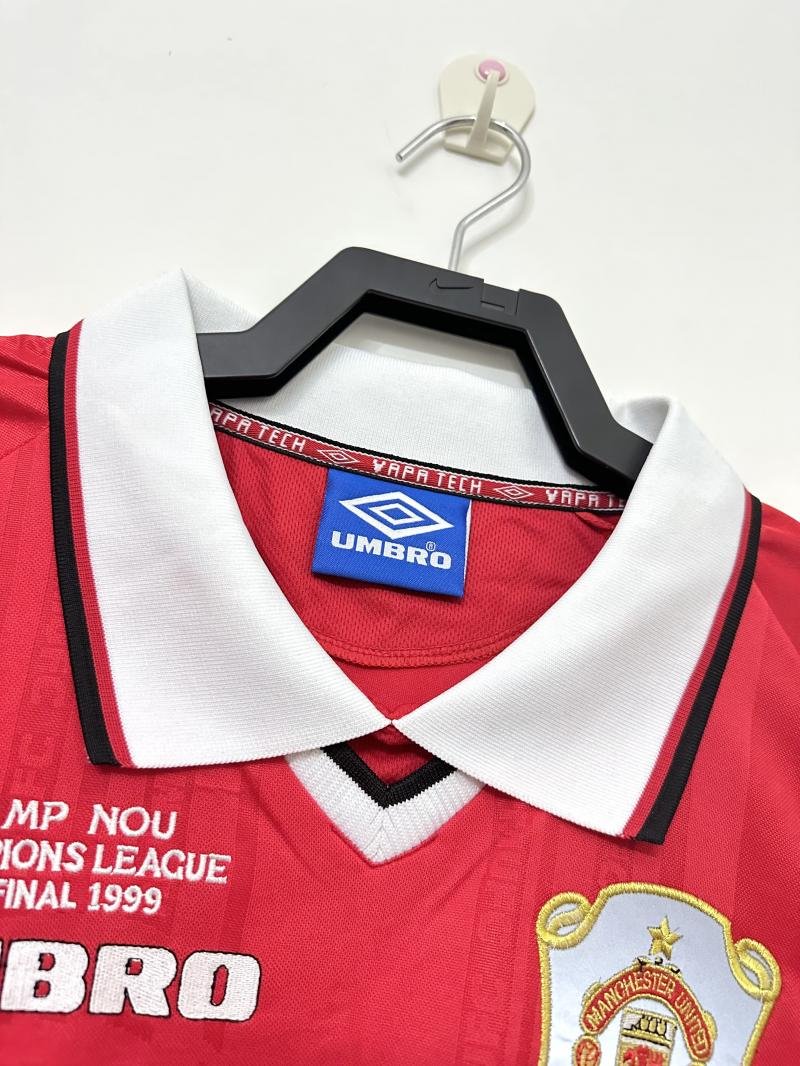 1999/2000 Retro Long Sleeve Manchester United Home Football Shirt 1:1
