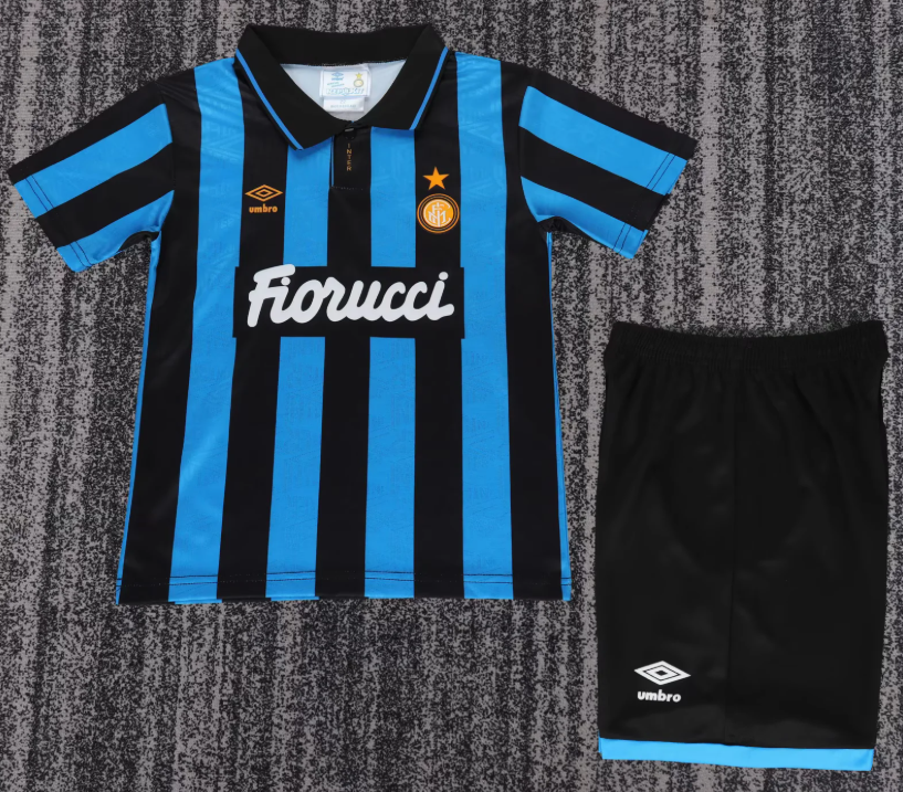 1992-1994 Retro Inter Milan Home Football Jersey 1:1 Kids Size