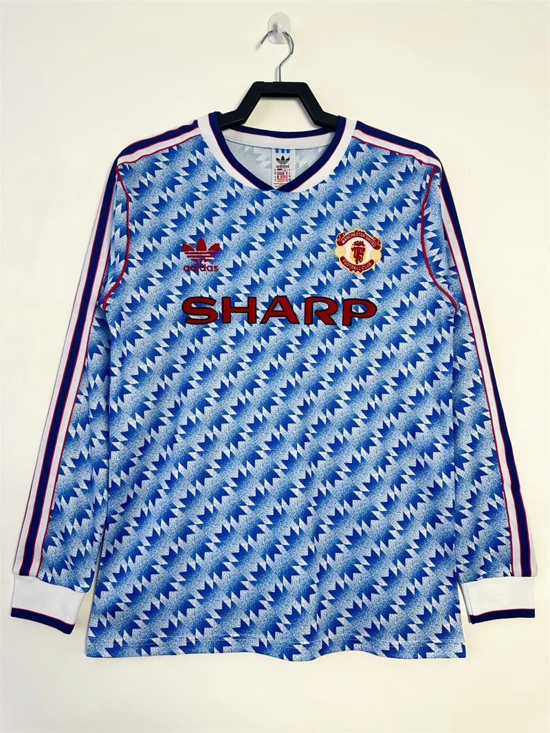 1990/1992 Retro Long Sleeves Manchester United Away Football Shirt 1:1