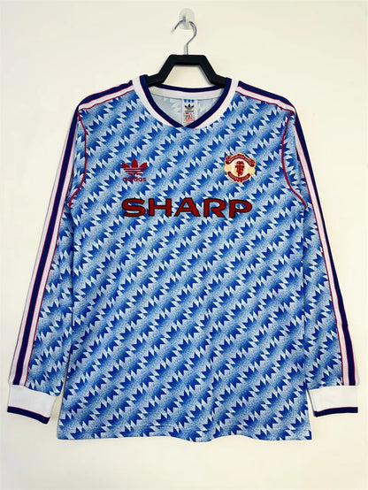 1990/1992 Retro Long Sleeves Manchester United Away Football Shirt 1:1