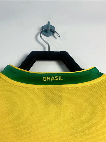 2006 Retro Long Sleeve Brazil Home Soccer Jersey 1:1
