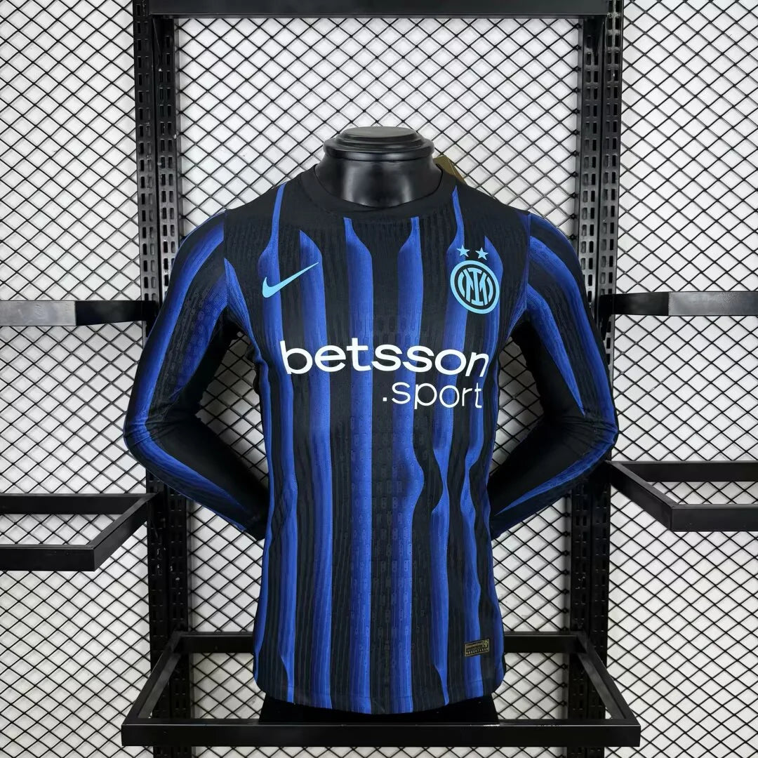 2025/2026 Long Sleeves Inter Milan Home Player Version Football Jersey1:1 Quality Thai