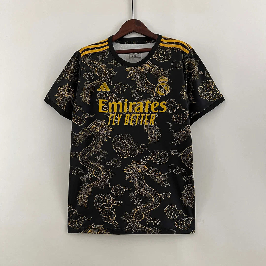 2023/2024 Real Madrid Special Edition Gold Dragon Football Shirt1:1