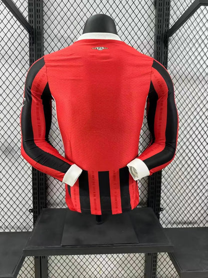 2024/2025 Player Version AC Milan Home Long Sleeve Football Shirt 1:1