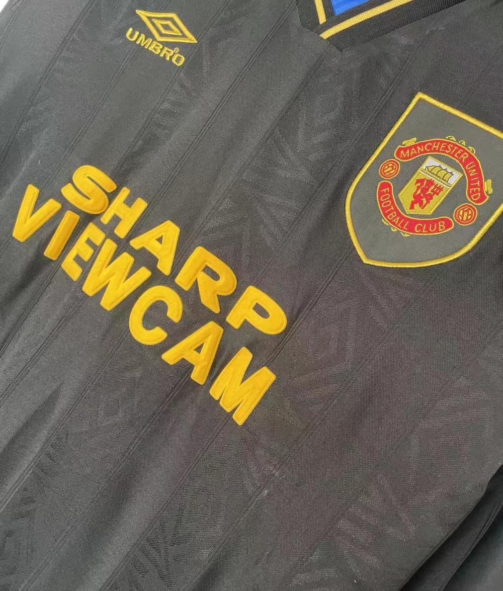 1993/1994 Retro Long Sleeve Manchester United Third Away Football Shirt 1:1