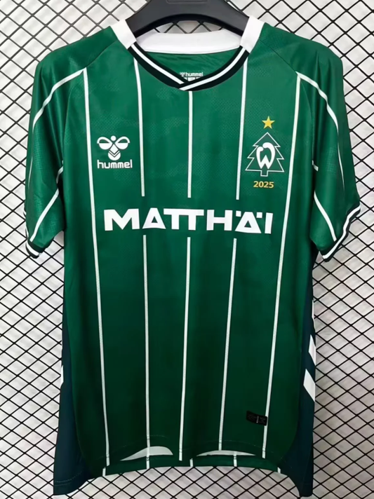 2025/2026 Werder Bremen Home Christmas Version Green Football Shirt 1:1