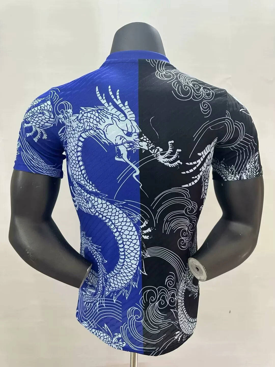 2025/2026 Player Version Real Madrid Dragon pattern Blue And Black Football Jersey 1:1