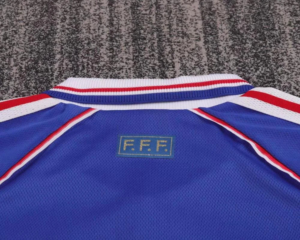 1998 Retro France Home Football Shirt 1:1 Kids Size