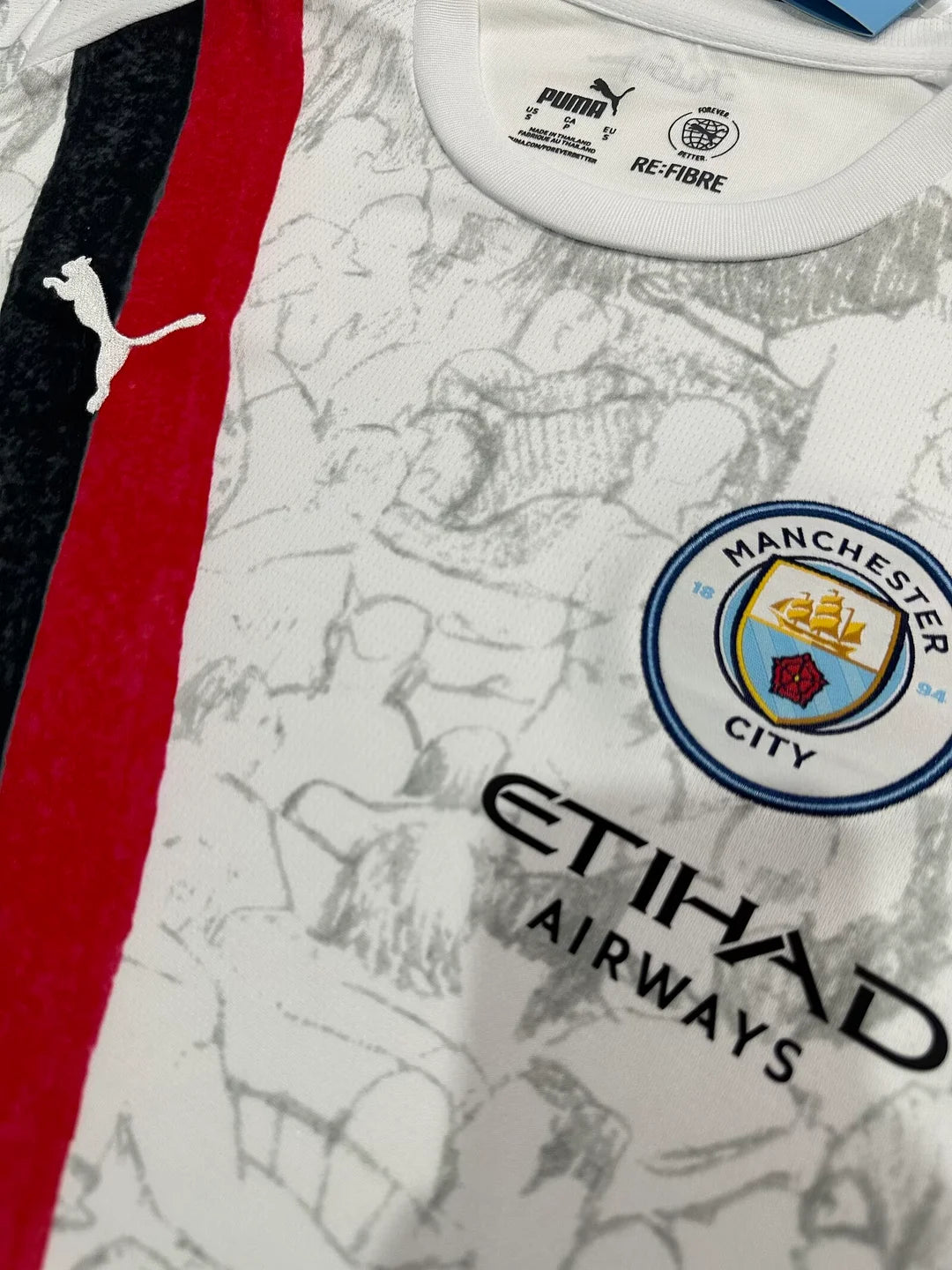 2025/2026 Manchester City KidSuper Joint Edition White Football Shirt 1:1