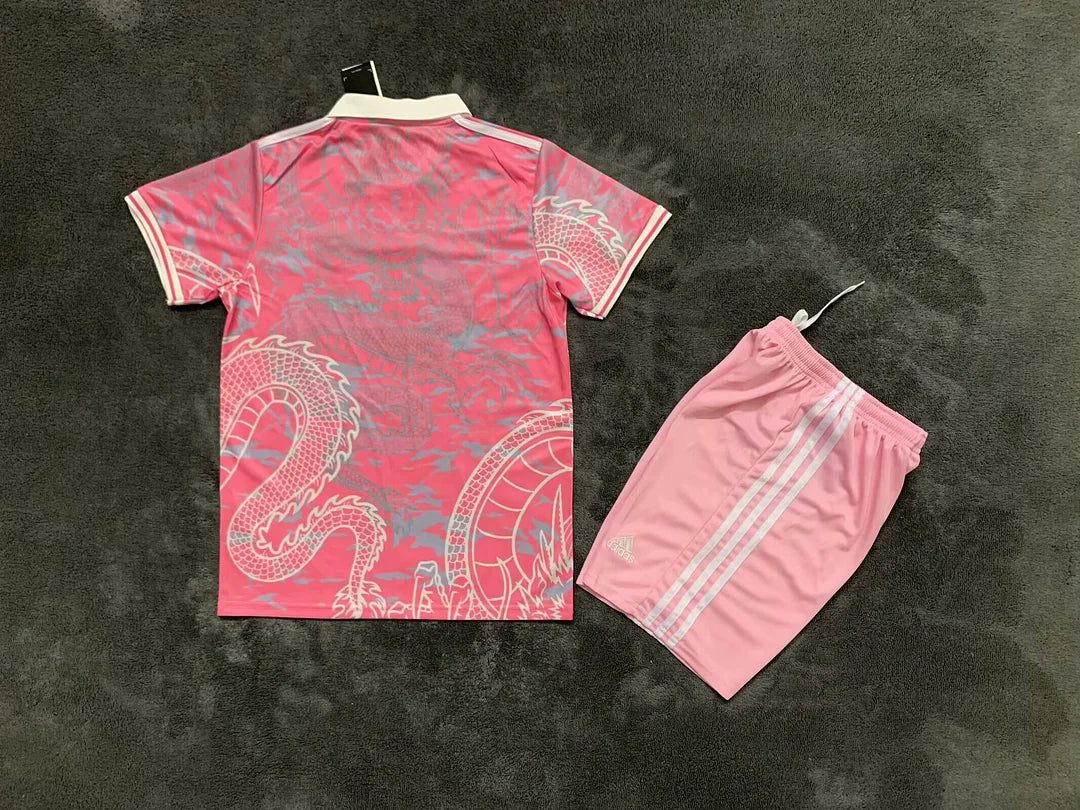 2025/2026 Real Madrid Chinese dragon pink Football Jersey 1:1 Kids Size