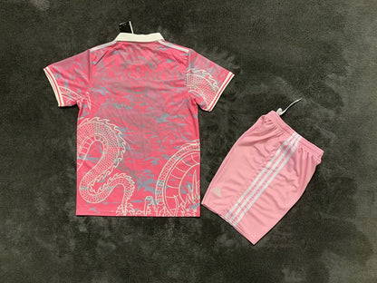 2025/2026 Real Madrid Chinese dragon pink Football Jersey 1:1 Kids Size