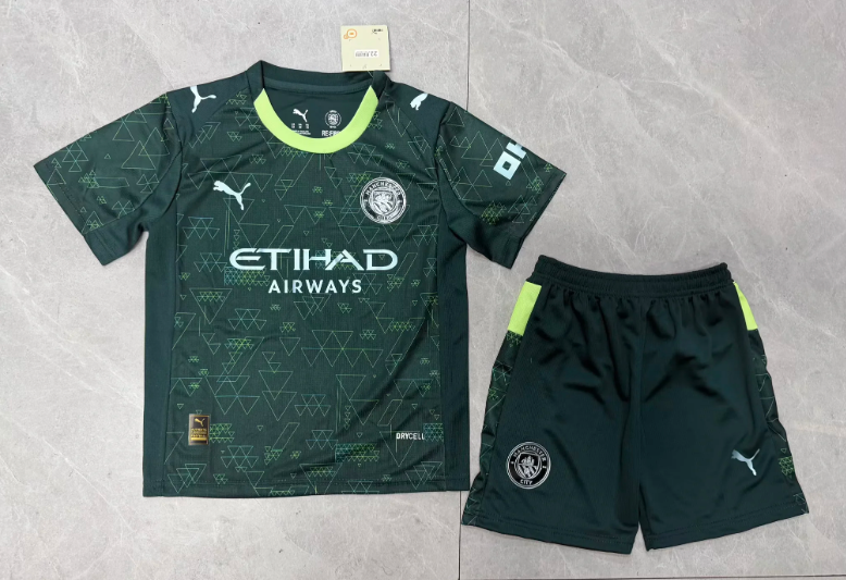2025/2026 Manchester City Fourth Away Football Shirt 1:1 Kids Size