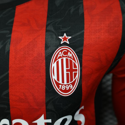 2025/2026 Player Version AC Milan Home Long Sleeve Football Shirt 1:1