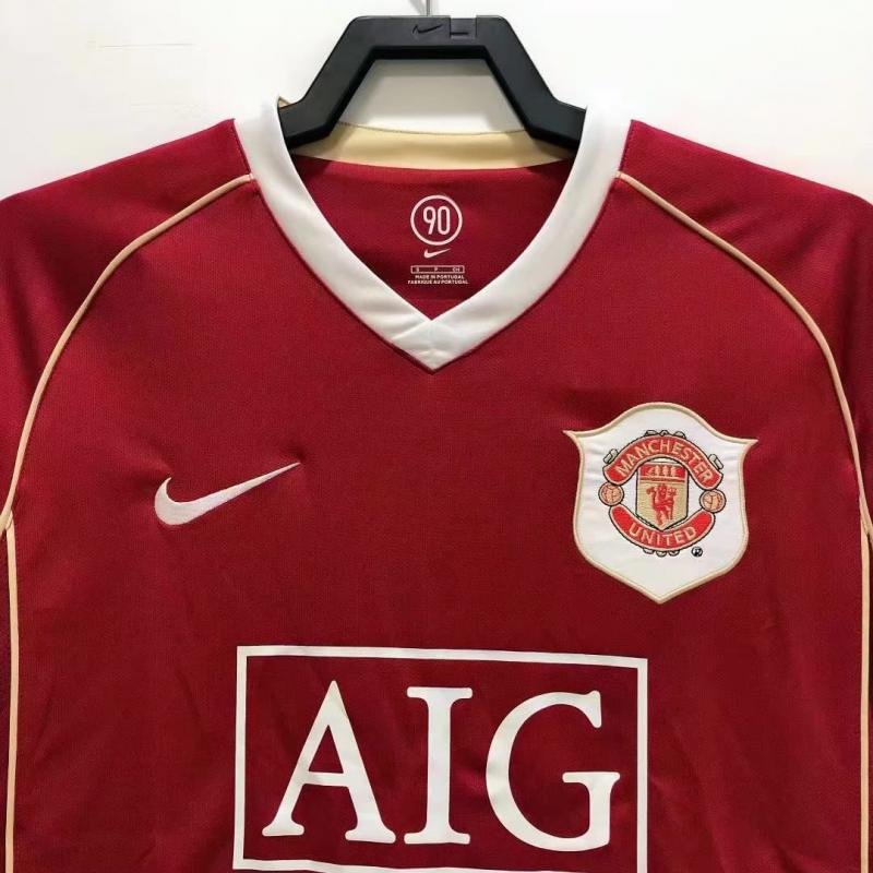 2006/2007 Retro Long Sleeve Manchester United Home Football Shirt 1:1