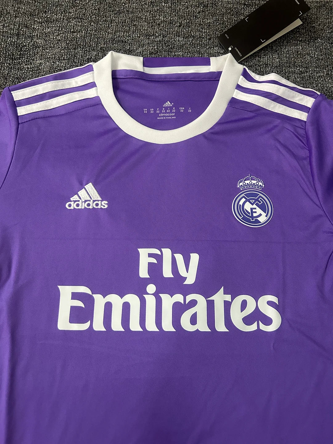 2016/2017 Retro Long Sleeve Real Madrid Away Football Shirt 1:1 Kids Size