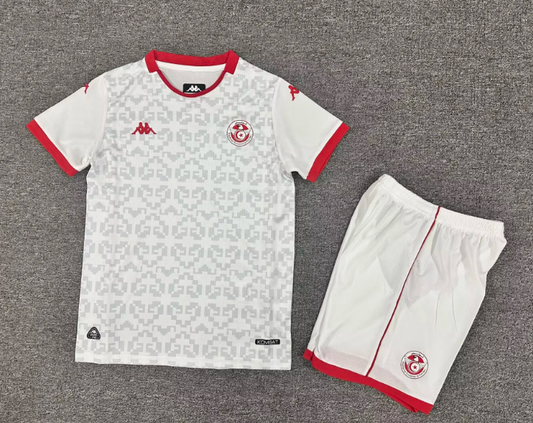 2025 Tunisia National Team Away Football Jersey 1:1 Kids Size