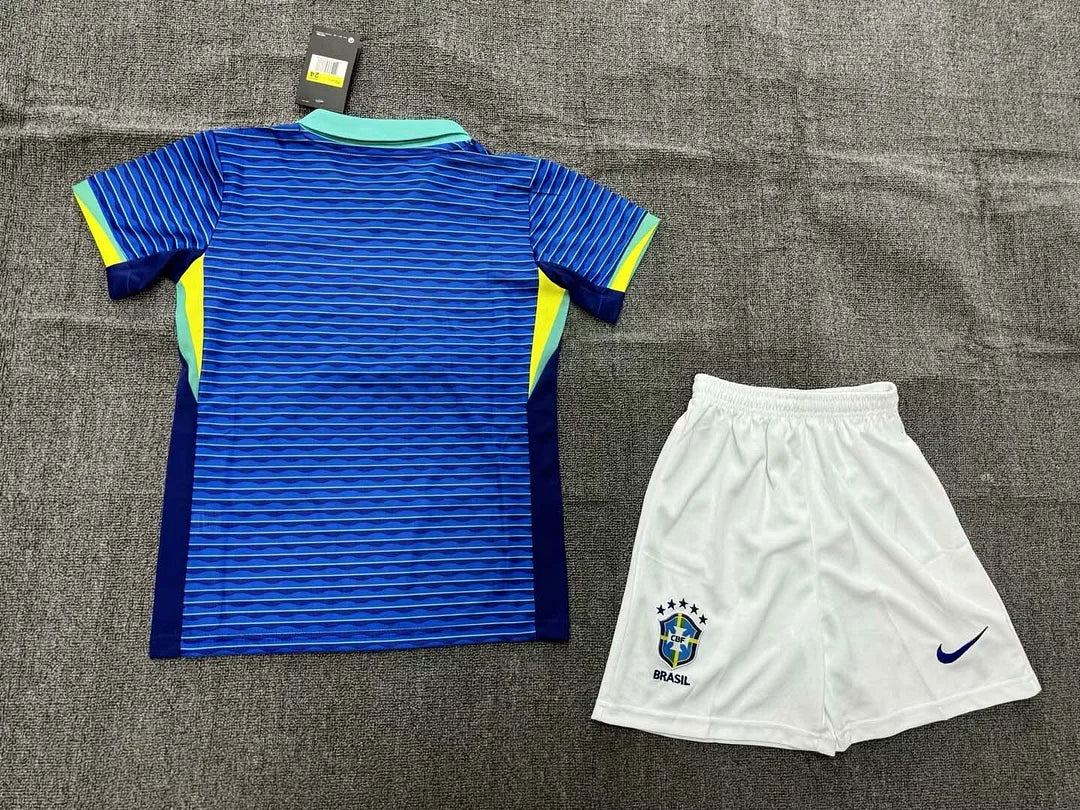 2024 Brazil Away Football Shirt 1:1 Kids Size