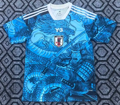 2025/2026 Japan Y-3 Samurai Dragon Blue Football Jersey 1:1