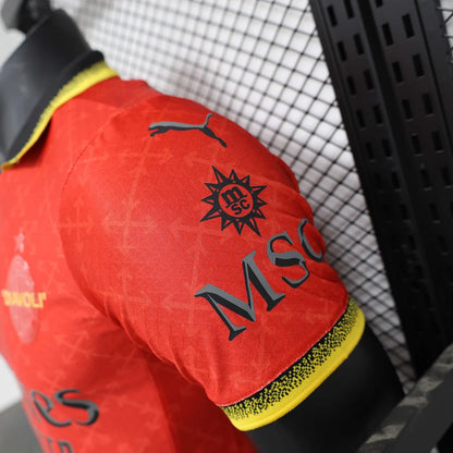 2025/2026 Player Version AC Milan Co-Branded Edition 02 Red Football Jersey 1:1