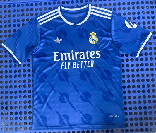 2025/2026 Real Madrid Training Clothes Blue Football Jersey 1:1
