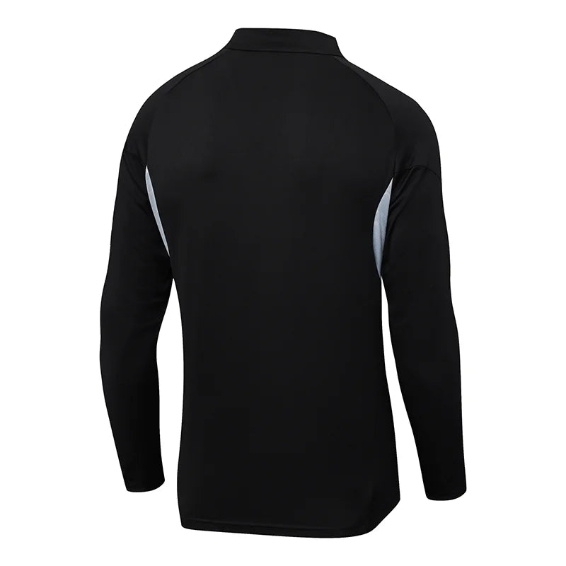 2025-2026 Real Madrid Black Half-Pull Training Suit Football Shirt 1:1 Set