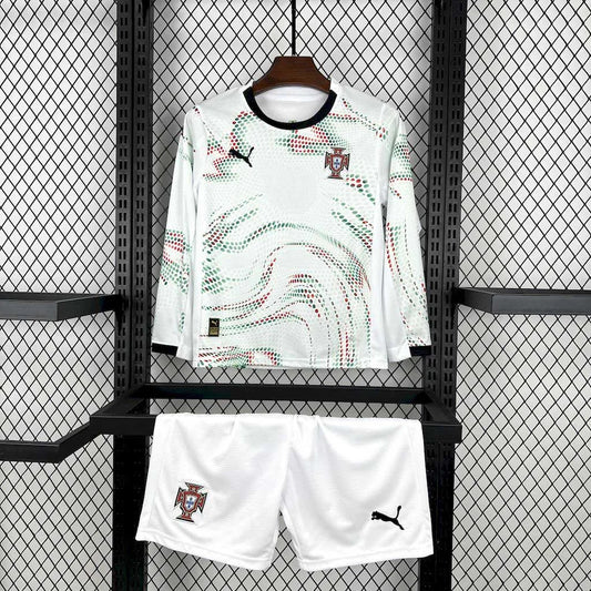 2025/2026 Long Sleeves Portugal Away Football Jersey 1:1 Kids Size