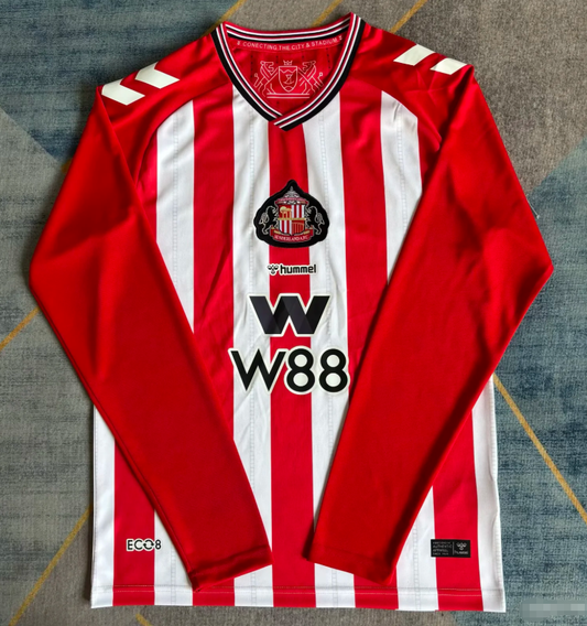 2025/2026 Long Sleeve Sunderland AFC Home Football Jersey 1:1