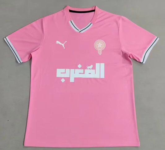2025/2026 Morocco National Training Suit Pink Football Jersey 1:1