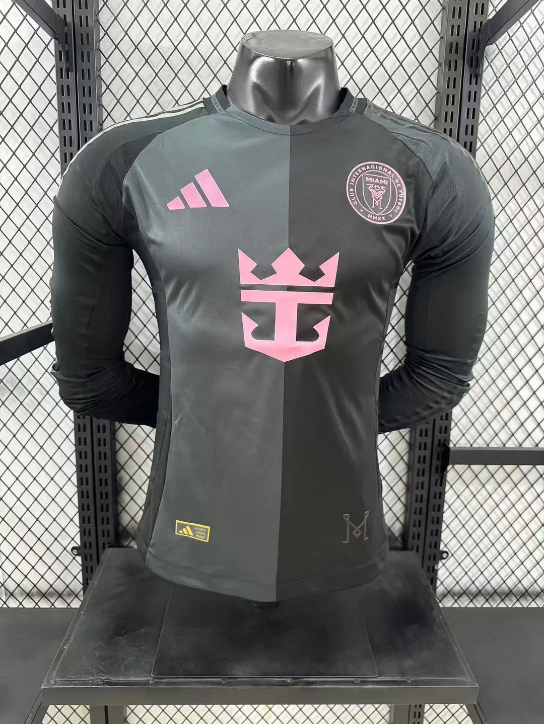 2025/2026 Long Sleeve Inter Miami Away Player Version Football Jersey 1:1 Thailand Quality