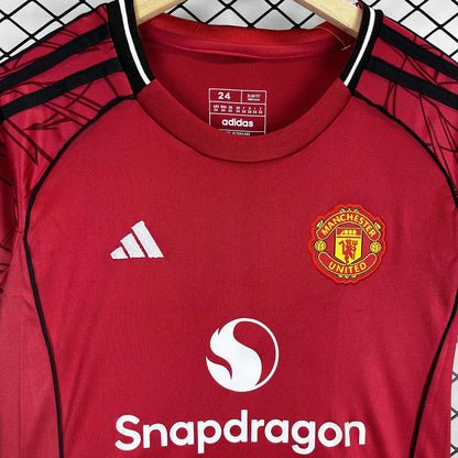 2025/2026 Manchester United Home Football Jersey 1:1 Kids Size