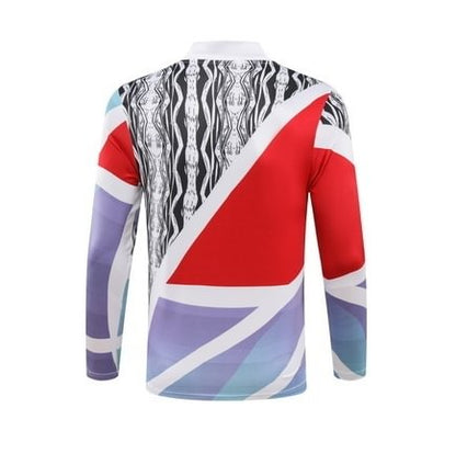 2024/2025 Arsenal Half-Pull Training Suit Red And Blue print Football Shirt 1:1 Set