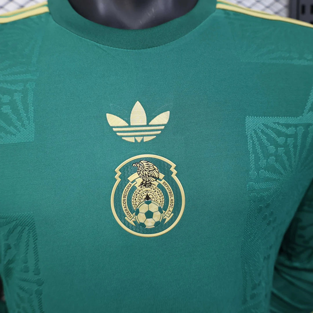 2025/2026 Player Version Long Sleeve Mexico National Special Edition Green Football Shirt 1:1